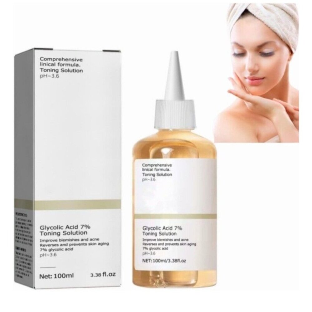 Glycolic Acid 7% Toning resurfacing Solution 100ml Blemishes Acne ph Facial New
